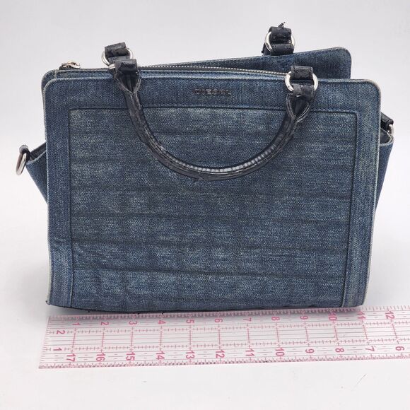 Diesel RARE Y2K Denim Puffy Small Tote Bag - Picture 13 of 15